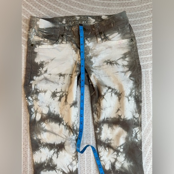 Robin's Jean Vintage Sz 27 Woman’s Embroidered Tie Dye Skinny Stretch - Picture 11 of 13